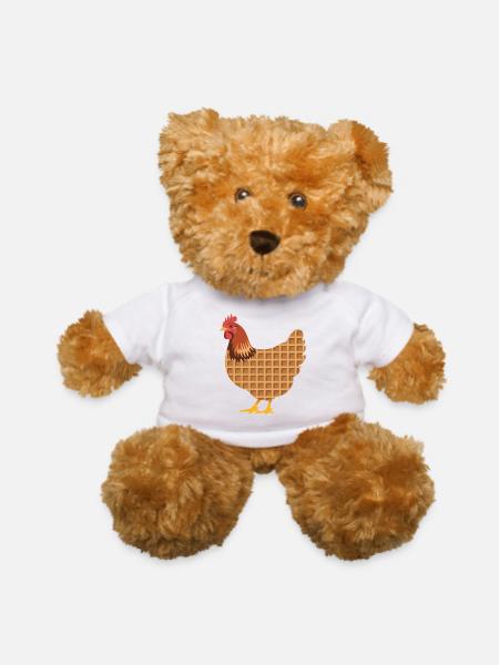 Chicken And Waffles - Teddy Bear - white - Front