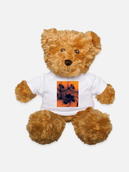 Fractal Flame Swirl - Teddy Bear - white - Front