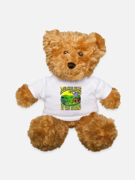 Adelaide Hills In The Spring Retro Landscape - Teddy Bear - white - Front