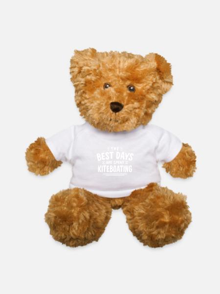 The Best Days Are Spent Kiteboating Summer Kite - Teddy Bear - white - Front