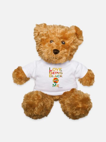 LoveBeingBlack dot Me - Teddy Bear - white - Front