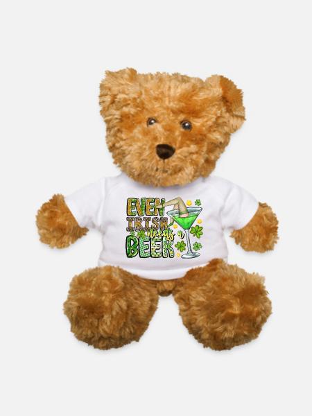Even irish Needs a Beer - Teddy Bear - white - Front