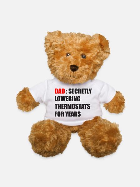 Beard-Bearded Father - Teddy Bear - white - Front