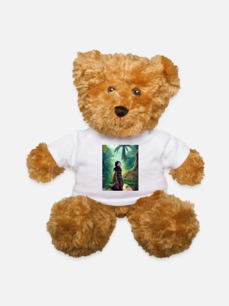Girl in the Jungle Edition 4 - Teddy Bear - white - Front