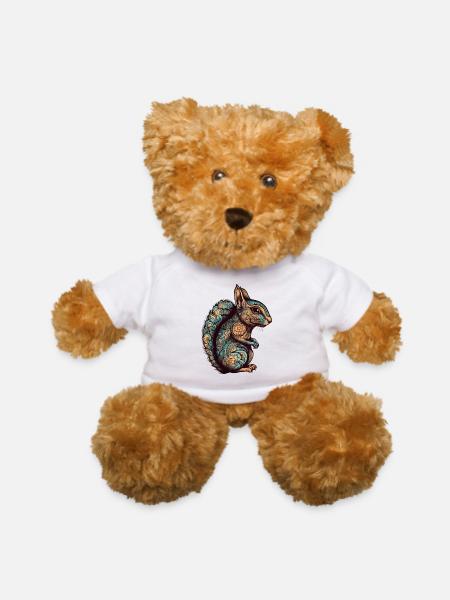 Ornamental Squirrel - Teddy Bear - white - Front