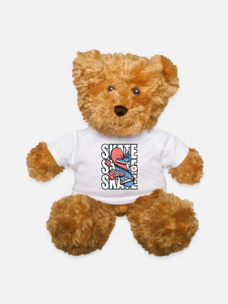 Skateboard simple - Teddy Bear - white