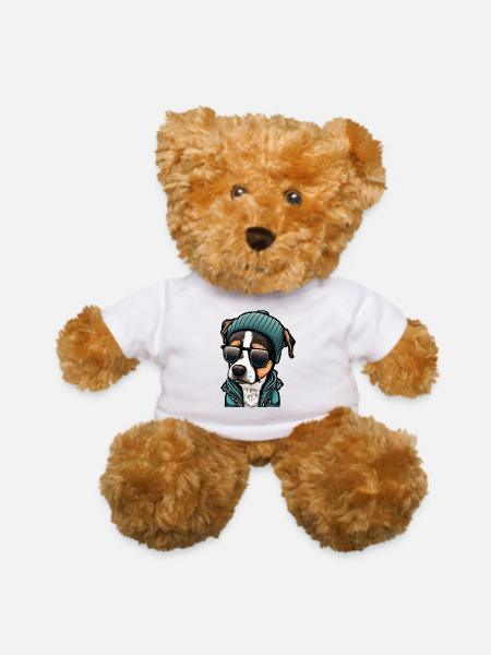 Doggy With Sunglasses - Teddy Bear - white