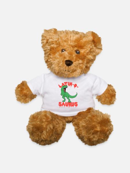 Latin Teacher Dinosaur Latinosaurus - Teddy Bear - white - Front