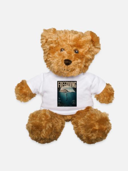 Freediving Depths Ocean Poster - Teddy Bear - white - Front
