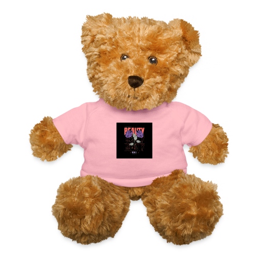 Beauty Flower t shirt painted pink floral motive - Teddy Bear