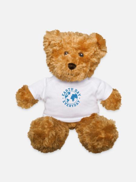 Earth Day Everyday - Teddy Bear - white