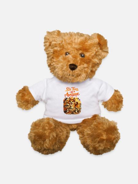 Six Toes Corgi Sunset - Teddy Bear - white