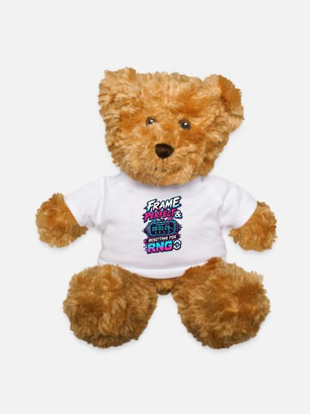 Frame Perfect Resetting For RNG Speedrunner Gaming - Teddy Bear - white - Front