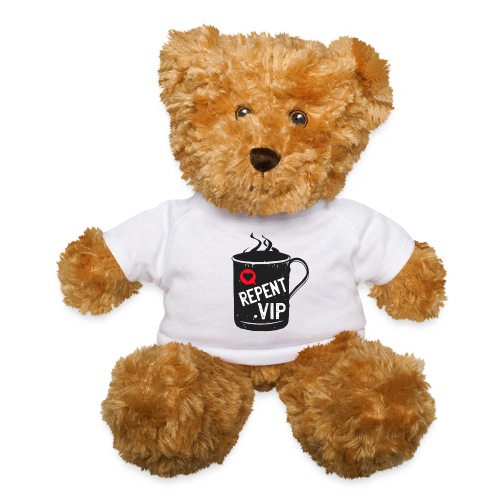 Repent in Black with Red Heart - Teddy Bear