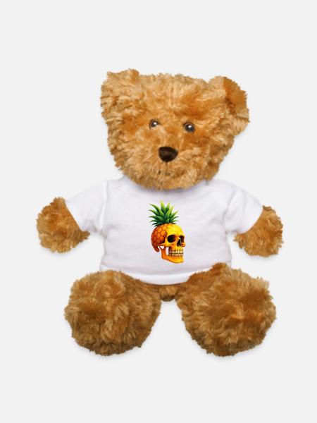 Pineapple Skull Fusion - Teddy Bear - white