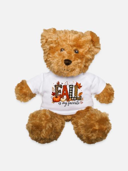 Cozy Fall Is My Favorite Graphic T-Shirt / Hoodie  - Teddy Bear - white - Front
