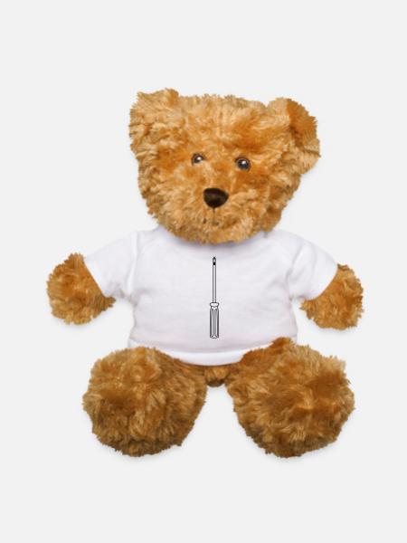 mechanic screwdriver screwdriver craftsman build s - Teddy Bear - white - Front