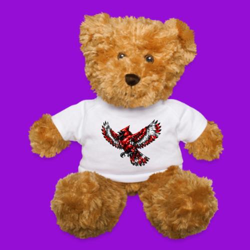 Silver Cardinal in Flight - Teddy Bear