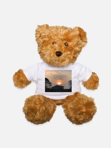 Sunset scene t-shirt - Teddy Bear - white - Front