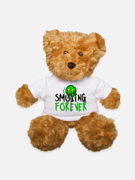 Weed Smoking Forever - Teddy Bear - white - Front