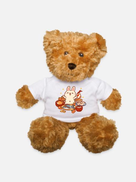 Lunar New Year Rabbit Feast - Teddy Bear - white - Front