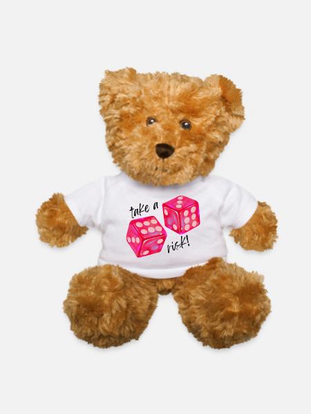 Take a Risk Graphic - Teddy Bear - white - Front