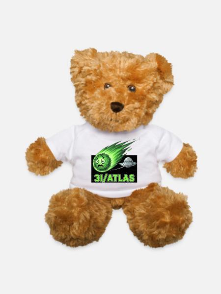3I Atlas Meteor UFO Collision - Teddy Bear - white - Front