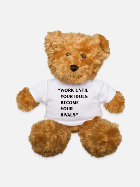 Idols to Rivals Bold Typography - Teddy Bear - white - Front