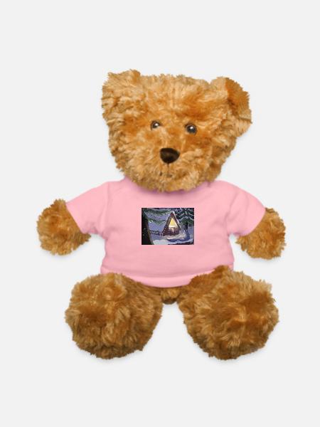 Winter scene - Teddy Bear - petal pink - Front