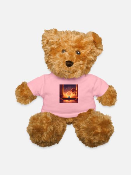 Meditation I am presence light illumination go - Teddy Bear - petal pink - Front