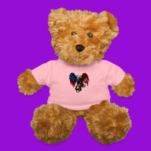 American Flag Bald Eagle - Helmet - Teddy Bear