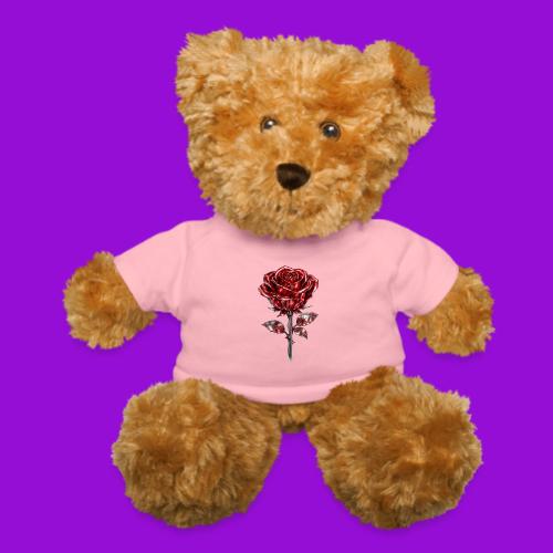2 Set - Silver and Gold Roses - Teddy Bear