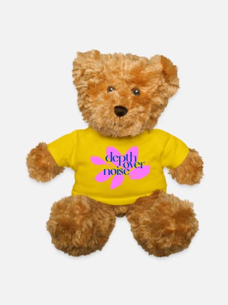 Depth Over Noise Floral - Teddy Bear - yellow - Front