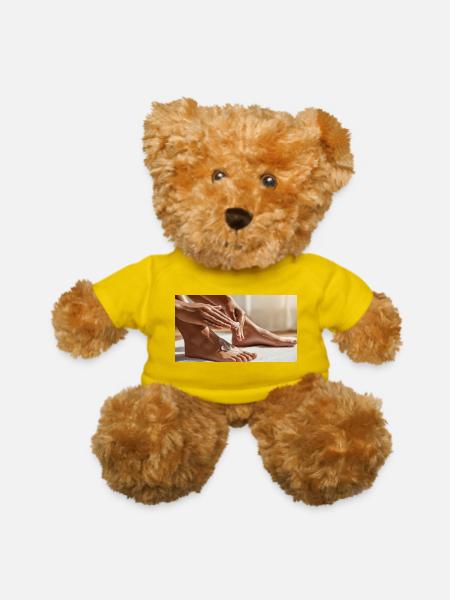 Woman's feet - Teddy Bear - yellow - Front