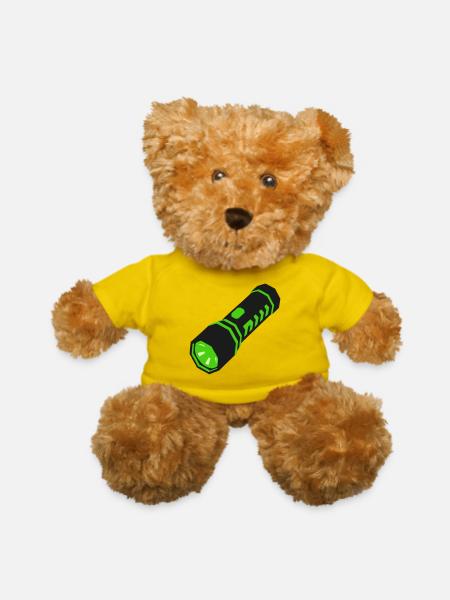 Flashlight Light Icon - Teddy Bear - yellow - Front