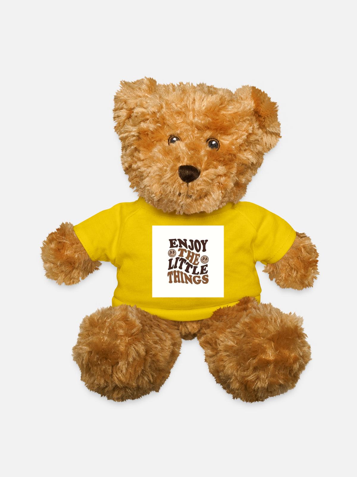 Enjoy The Little Things Retro - Teddy Bear - yellow - Front