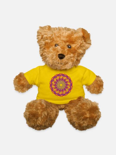 Solar Echo – At the Heart of Light – Fractal Art - Teddy Bear - yellow - Front