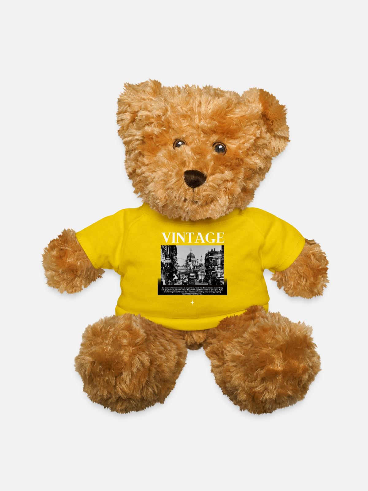 Timeless Mono Streetscape - Teddy Bear - yellow - Front