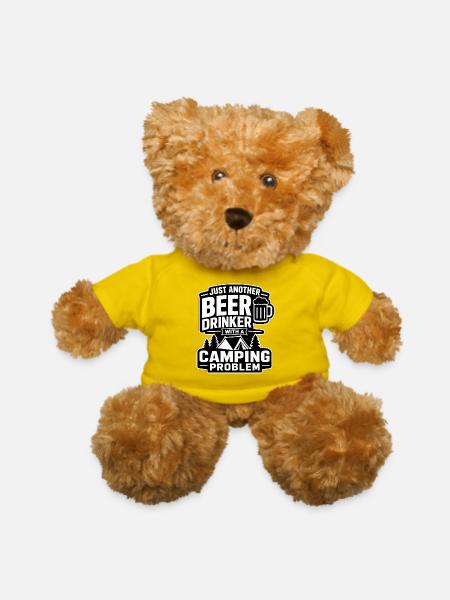 Just Another Beer Drinker with a Camping Problem - Teddy Bear - yellow - Front