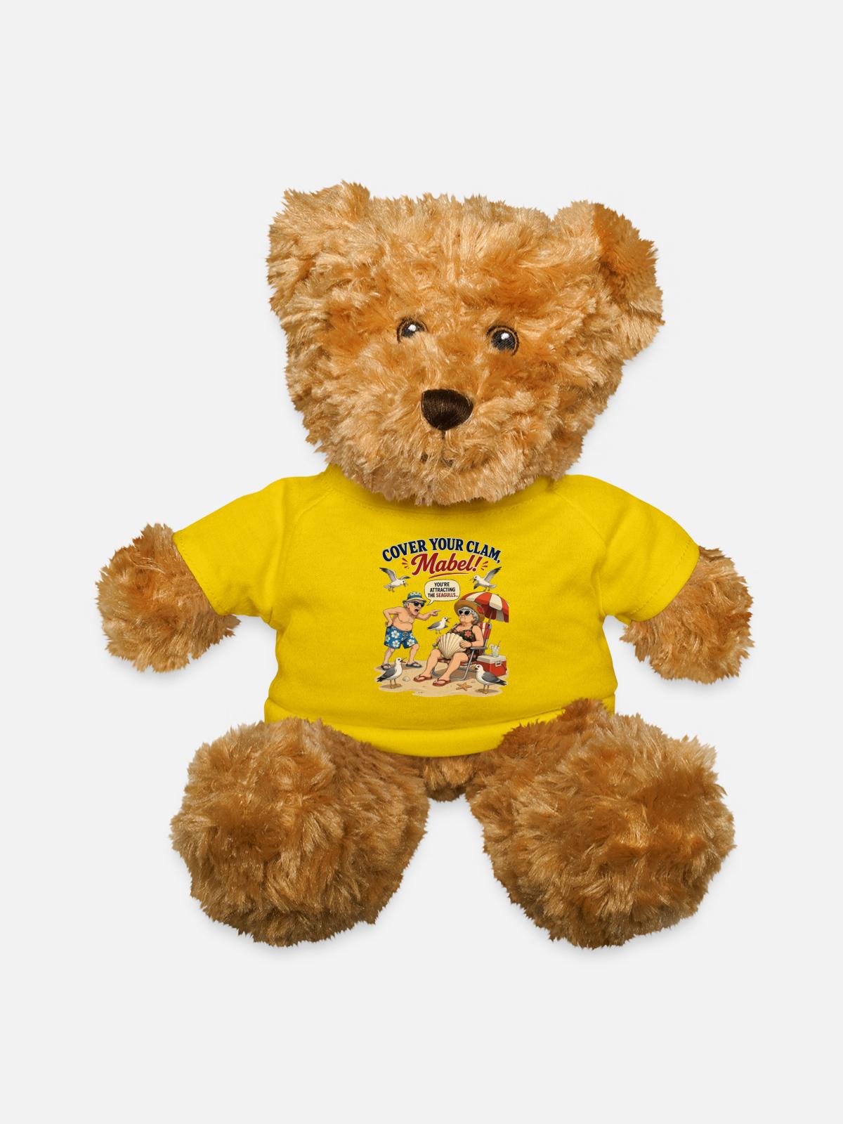 Cover Your Clam Mabel - Teddy Bear - yellow - Front
