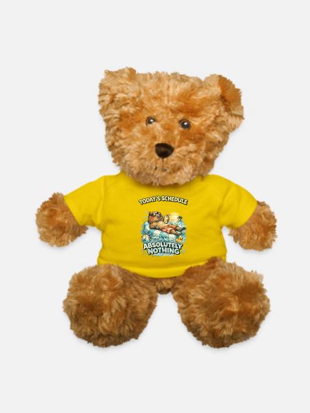 Lazy Bear Beach Day: Absolutely Nothing - Teddy Bear - yellow - Front