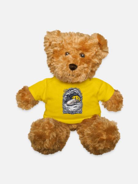 Dive into Shark Awareness - Teddy Bear - yellow - Front
