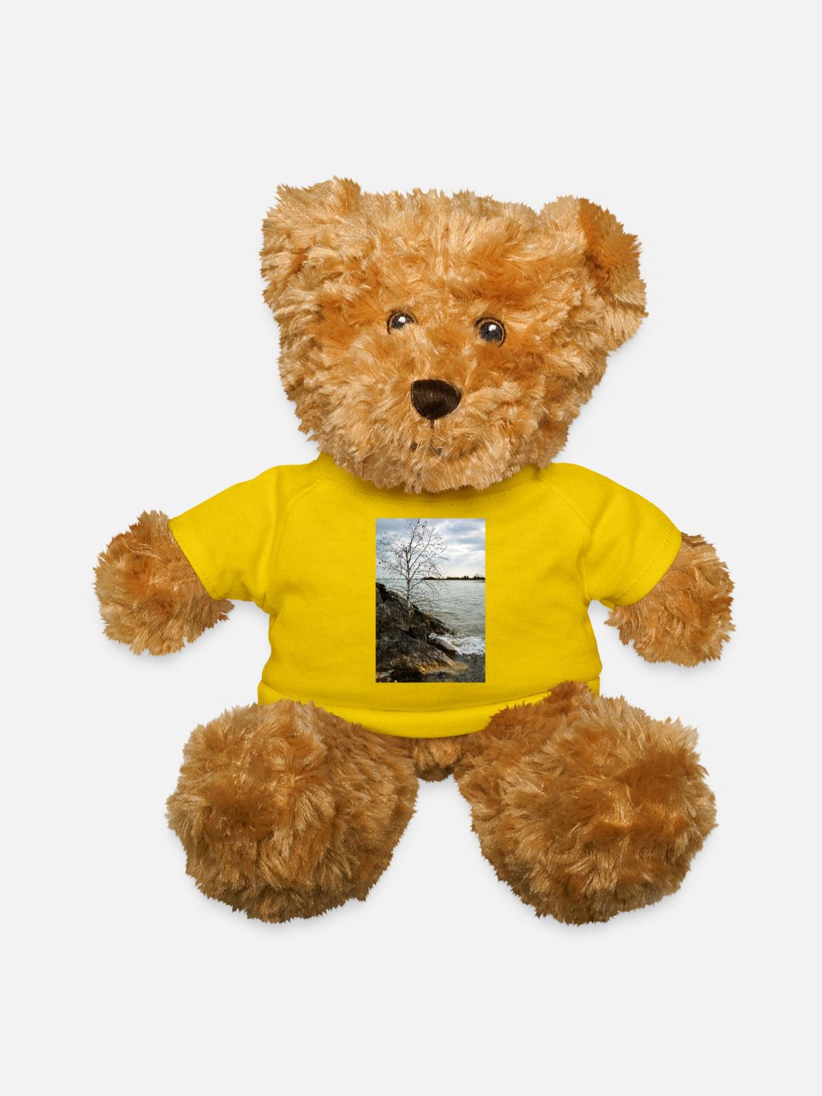 tiny tree on shore - Teddy Bear - yellow - Front