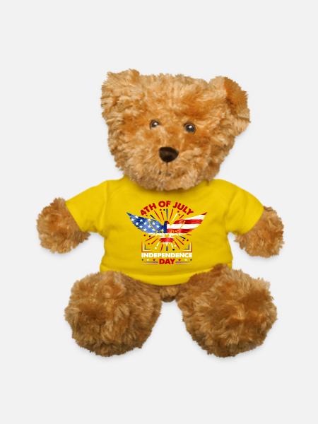 Star-Spangled Winged Eagle - Teddy Bear - yellow - Front