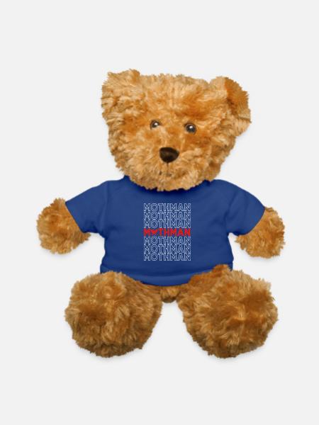 Pleasant Point Cryptid Goth Mothman - Teddy Bear - royal blue - Front
