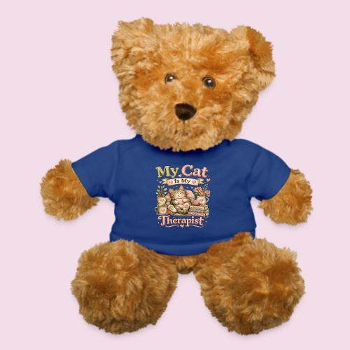 Flux Faux Embroidery My Cat Is My Therapist Design - Teddy Bear