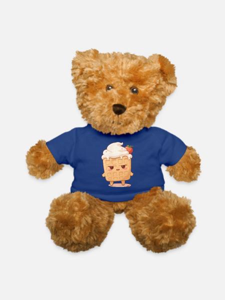 Waffle - Teddy Bear - royal blue - Front