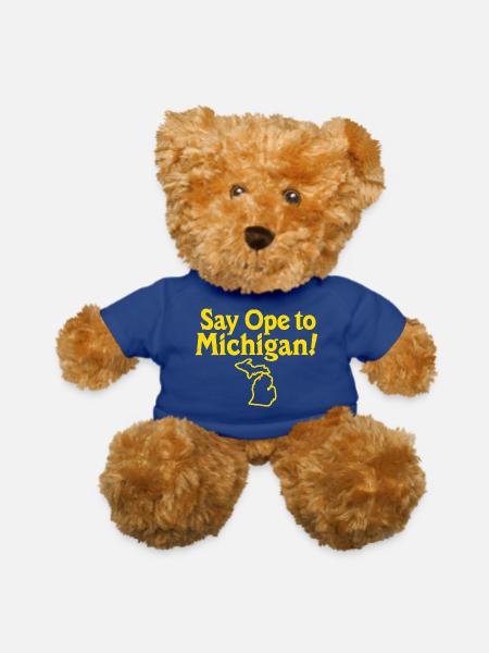 Say Ope to Michigan Graphic - Teddy Bear - royal blue - Front