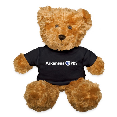 Arkansas PBS Logo WHITE - Teddy Bear