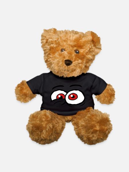 comic eyes crazy design - Teddy Bear - black - Front